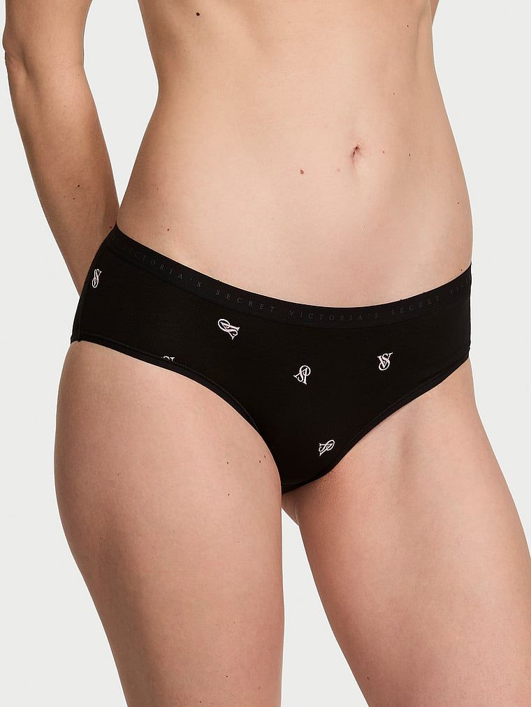 Majtki bawełniane Hiphugger. Produkt jest wzorzysty i pochodzi z kolekcji Victoria's Secret. 