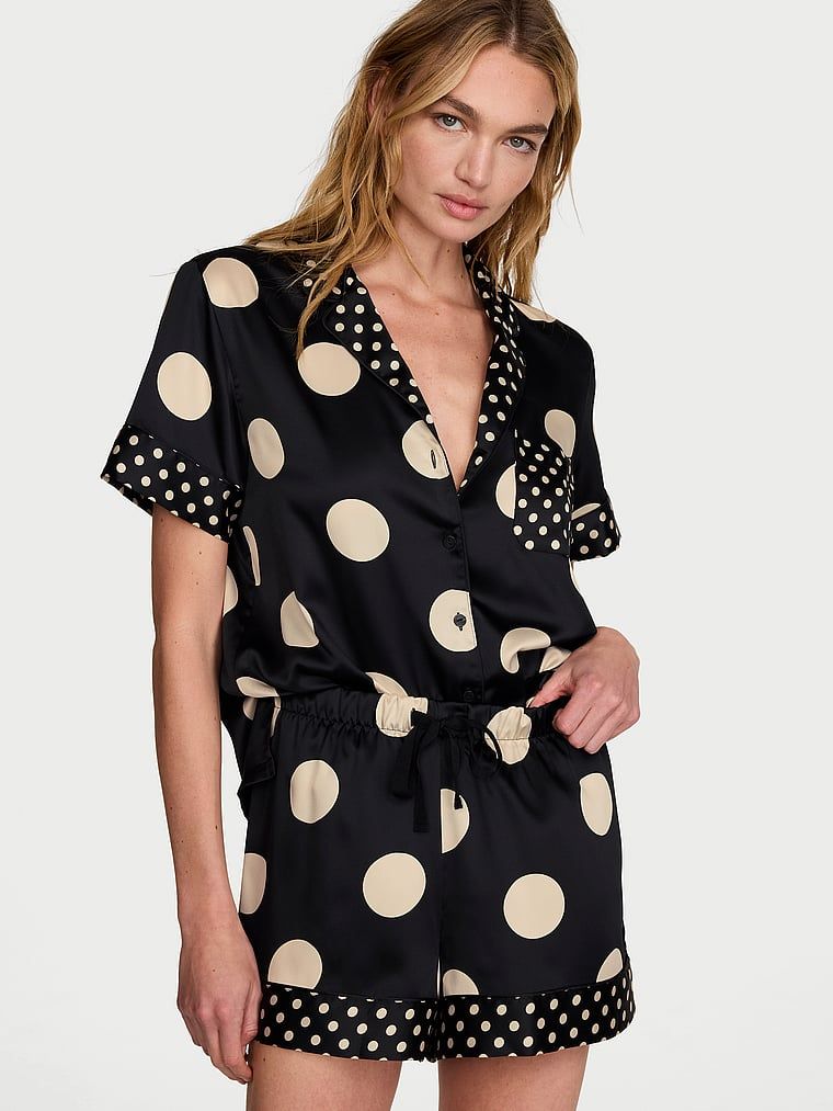 Victoria's Secret Piżama satynowa z szortami Signature
