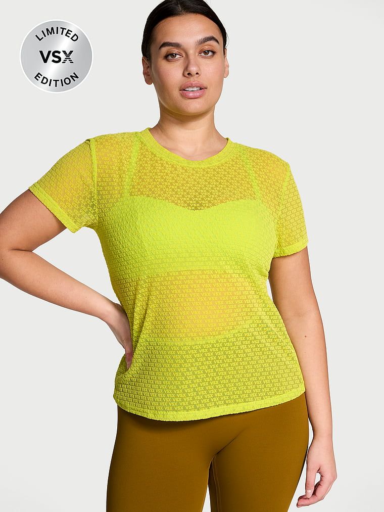 VSX T-shirt prześwitujący z logo VSX Logo Mesh