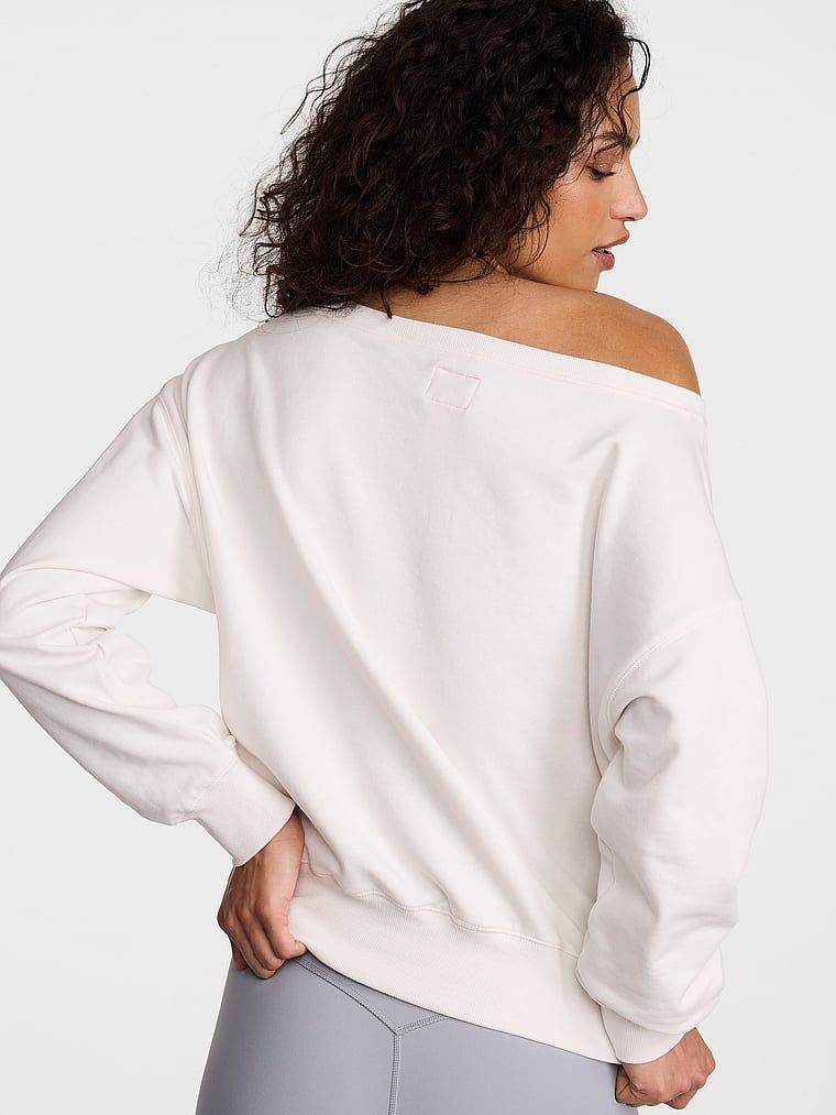 Bluza bawełniana z dekoltem łódka Terry Boatneck. Produkt ma kolor biały i pochodzi z kolekcji Angel Essentials. 