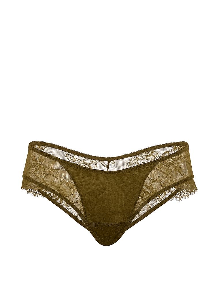 Majtki koronkowe Overlay Cheeky. Produkt ma kolor zielony i pochodzi z kolekcji Very Sexy. 