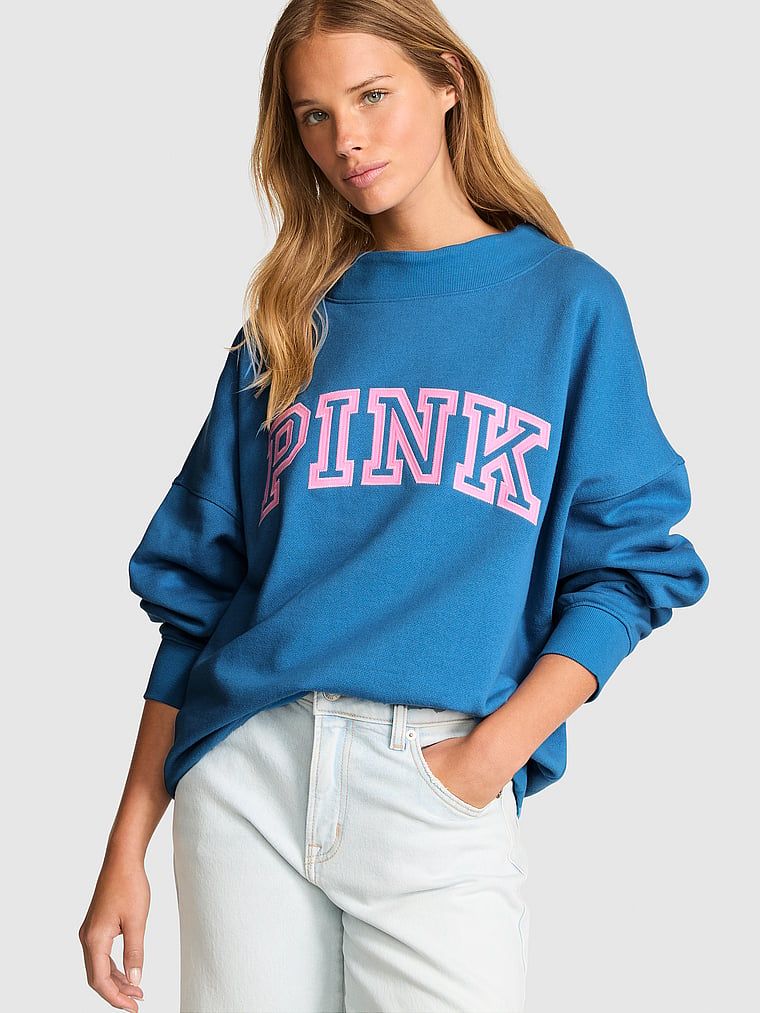 Bluza oversize ze stójką Campus Fleece