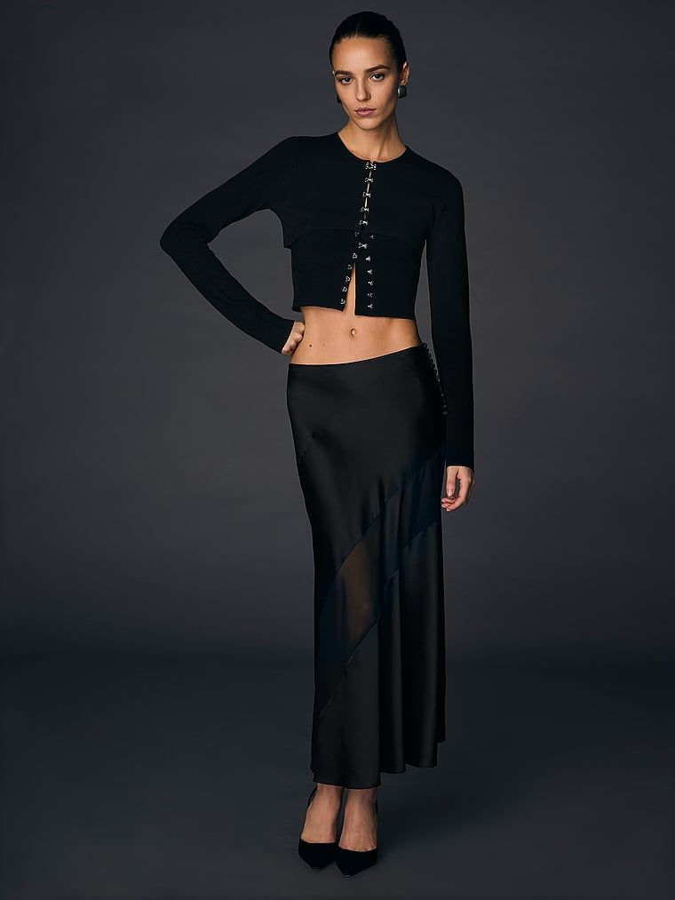 Spódnica jedwabna Atelier X Altuzarra. Produkt ma kolor czarny i pochodzi z kolekcji Atelier Victoria's Secret x Altuzarra. 