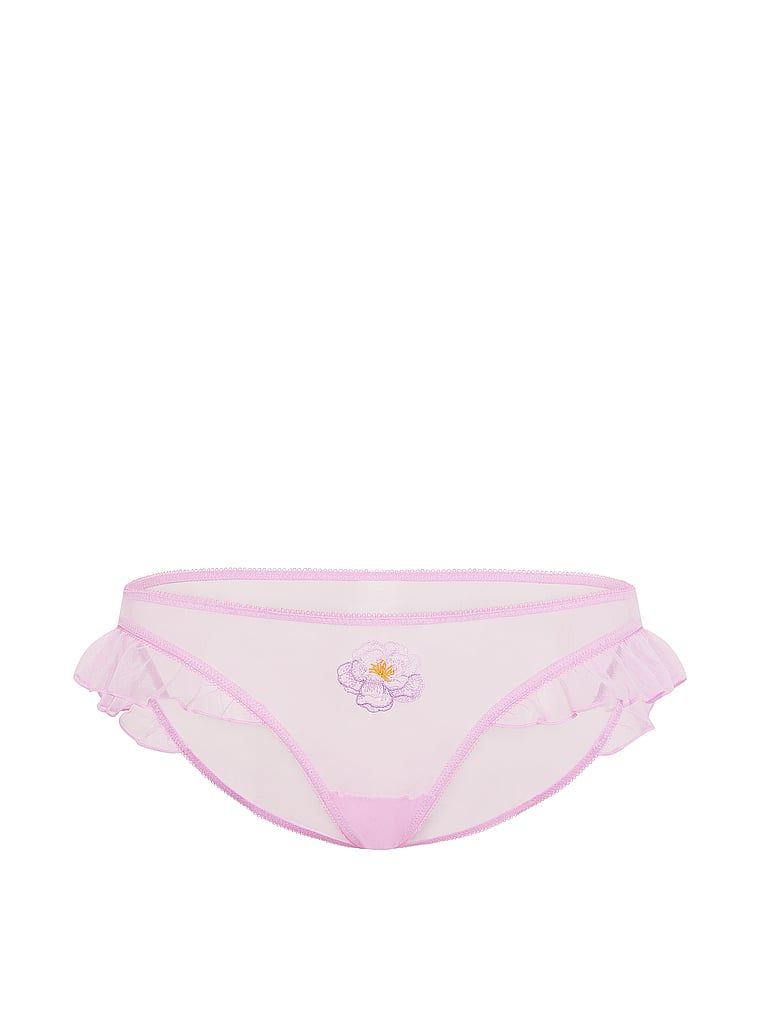 Majtki z haftem Watercolor Motif Flutter Bikini. Produkt ma kolor fioletowy i pochodzi z kolekcji Dream Angels. 