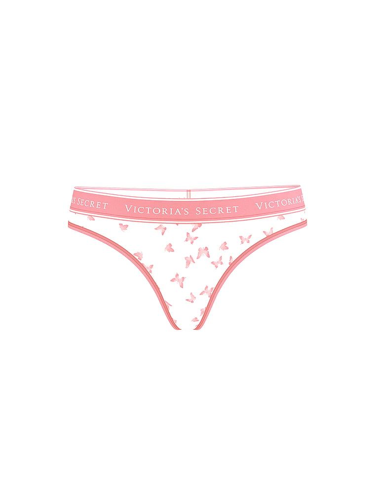 Stringi bawełniane z logo w talii. Produkt jest wzorzysty i pochodzi z kolekcji Cotton. 