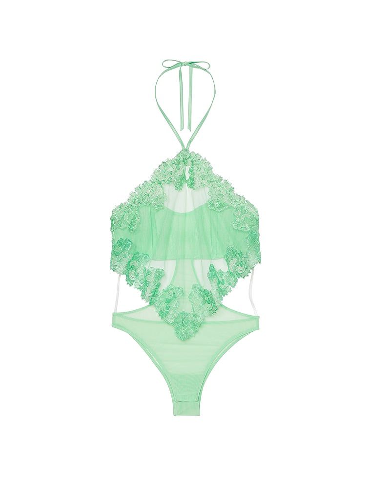 Very Sexy Body z wiązaniem na szyi Sheer Boho Floral