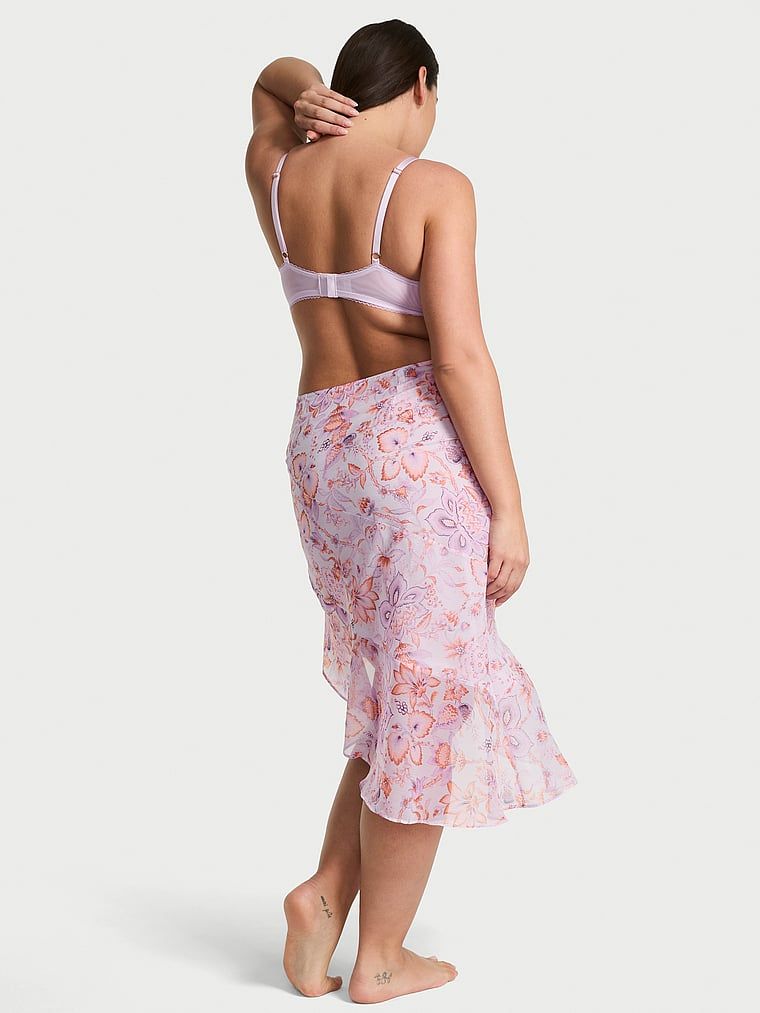 Victoria's Secret Spódnica szyfonowa asymetryczna midi Vintage Blossom
