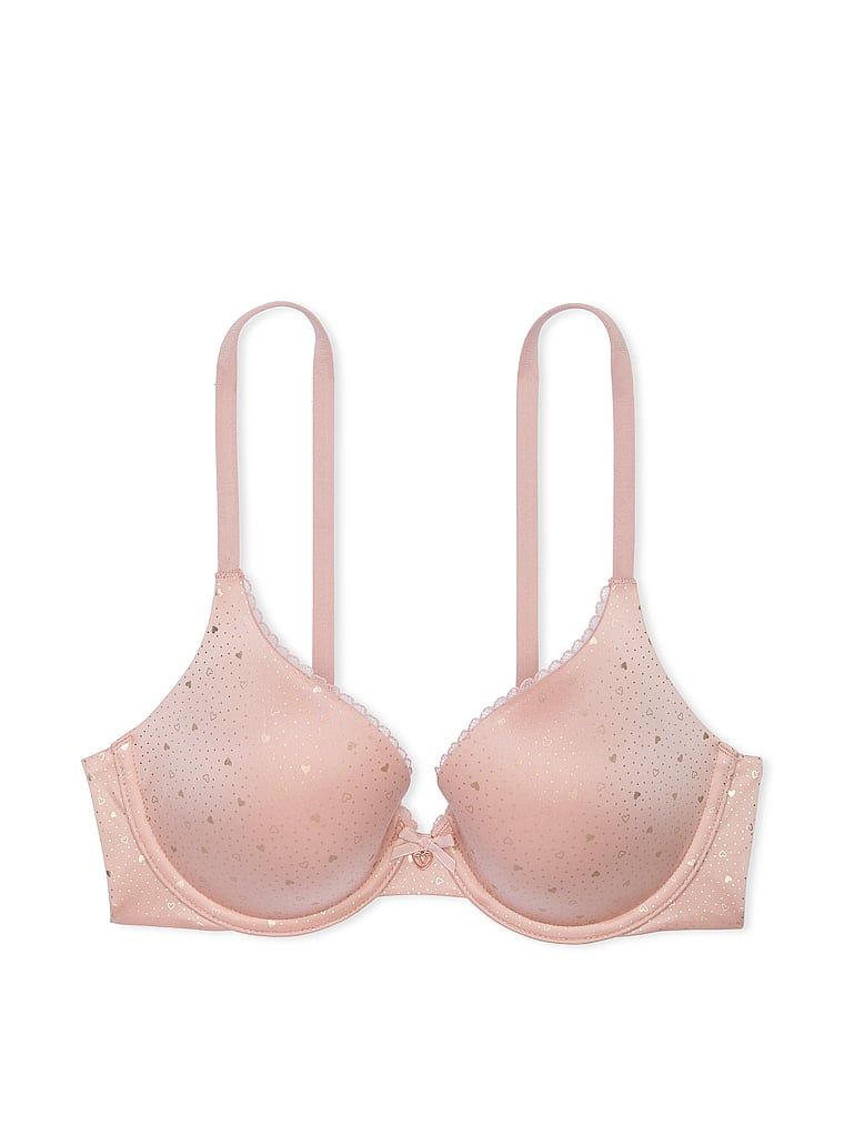 Na zdjęciu na białym tle widoczny jest biustonosz push-up Perfect Shape. Produkt jest wzorzysty i pochodzi z kolekcji Body by Victoria.