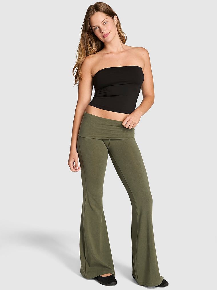 Legginsy super dzwony z zakładanym pasem All-Day Cotton