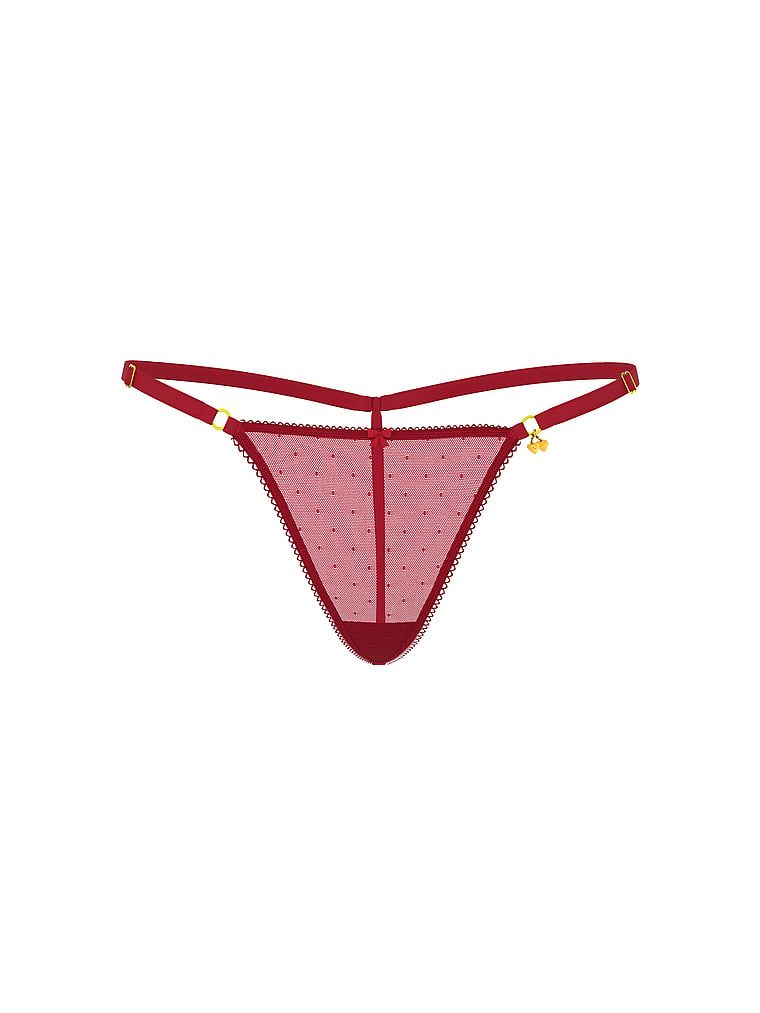 Stringi z regulowanymi paseczkami Tease Cherry Hardware. Produkt ma kolor czerwony i pochodzi z kolekcji Very Sexy. 