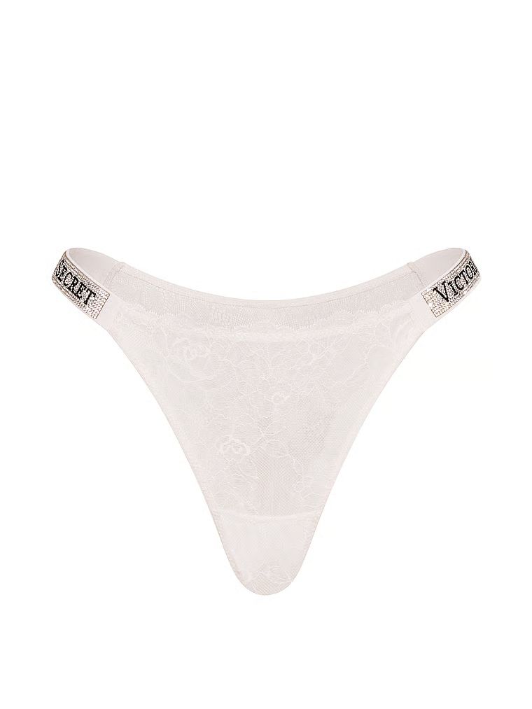 Majtki brazyliany koronkowe z błyszczącymi paskami Shine Strap Brazilian. Produkt ma kolor szary i pochodzi z kolekcji Very Sexy. 