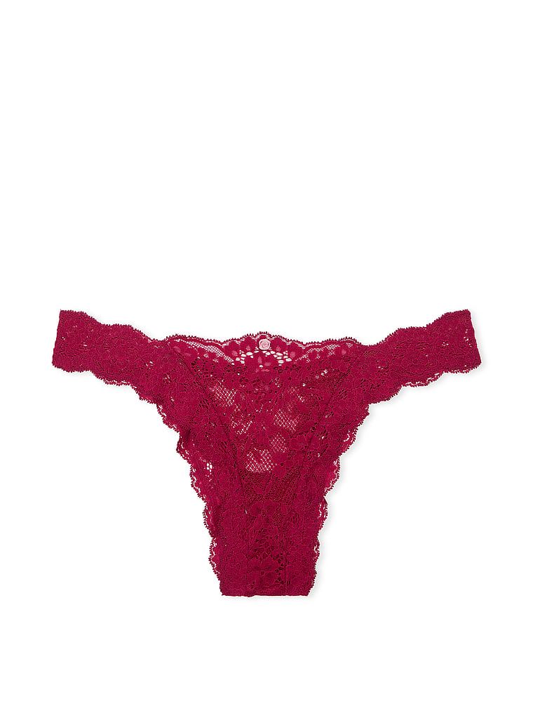 Majtki brazyliany koronkowe Brazilian. Produkt ma kolor czerwony i pochodzi z kolekcji Dream Angels. 