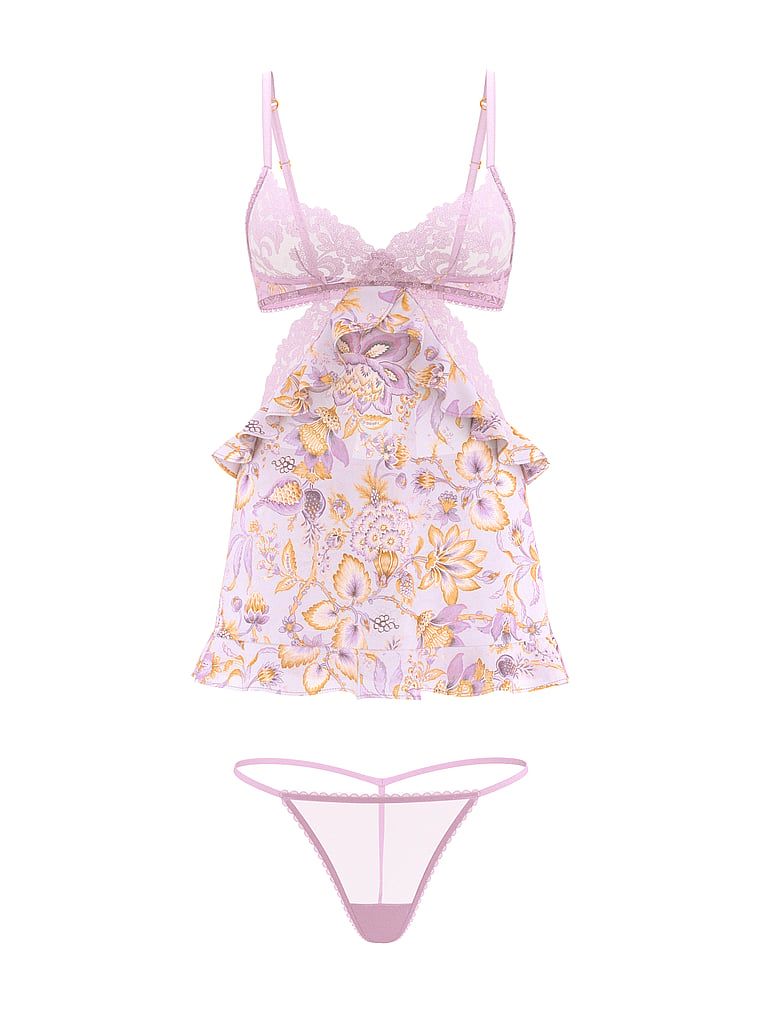 Very Sexy Fartuszek i stringi Vintage Blossom Babydoll