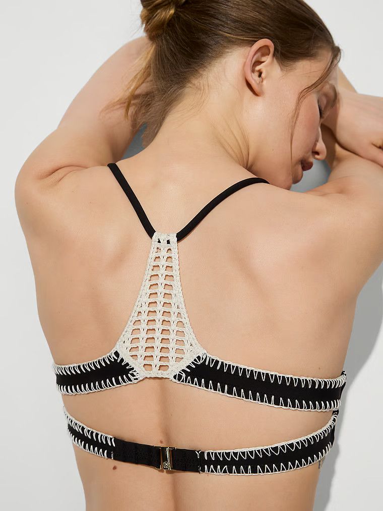 Góra od bikini Archives Crochet Scuba Bralette. Produkt ma kolor czarny i pochodzi z kolekcji Victoria's Secret Swim. 