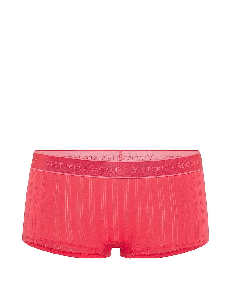 Majtki szorty z modalu Ultra-Fine Logo Boyshort. Produkt ma kolor czerwony i pochodzi z kolekcji Cotton. 