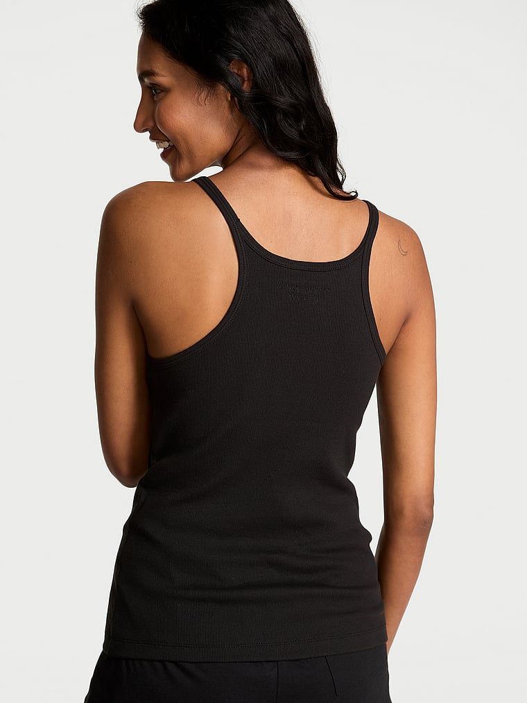 Top bawełniany do spania Mix & Match. Produkt ma kolor czarny i pochodzi z kolekcji Victoria's Secret. 