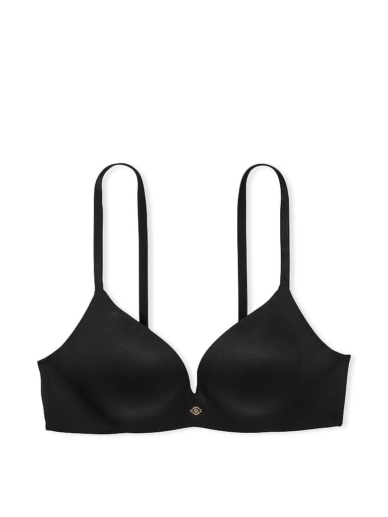 Na zdjęciu na białym tle widoczny jest biustonosz push-up bez fiszbin So Obsessed. Produkt ma kolor czarny i pochodzi z kolekcji Very Sexy.