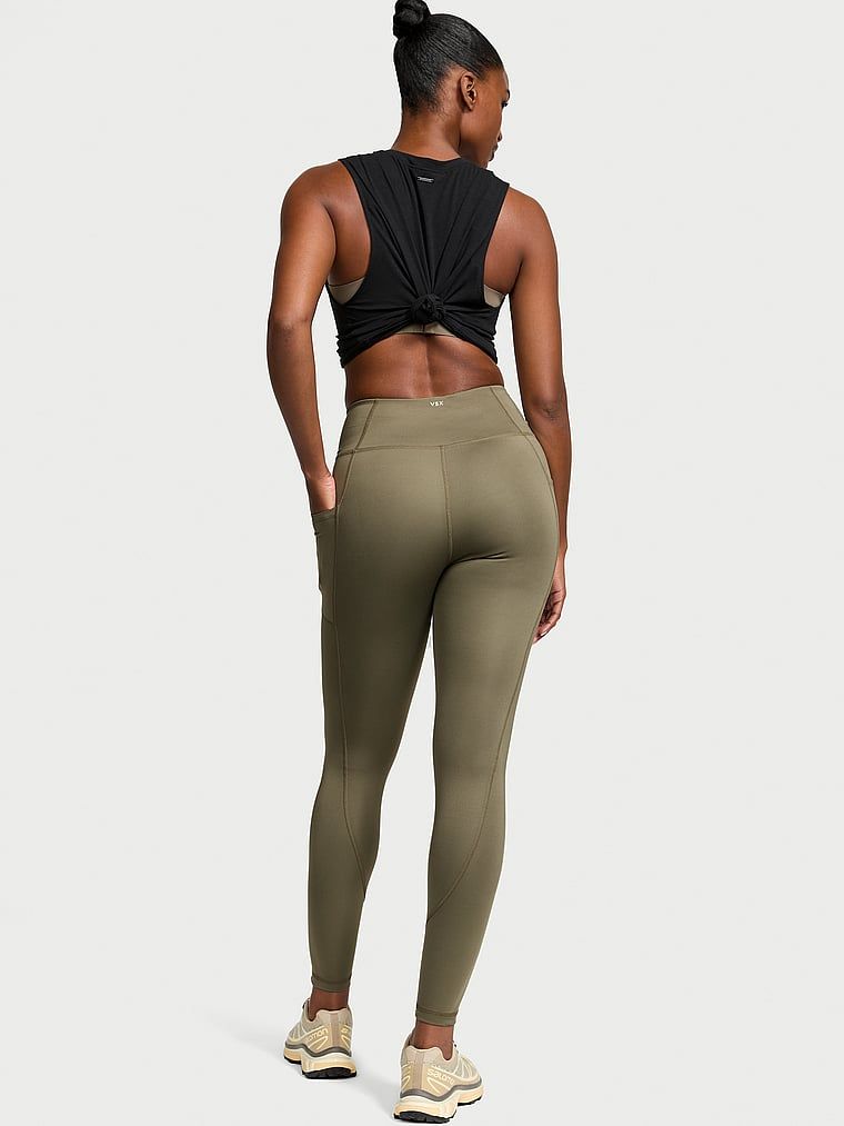 Legginsy z kieszeniami Essential Pocket. Produkt ma kolor zielony i pochodzi z kolekcji VSX. 