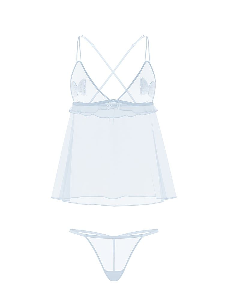 Halka i stringi Tease Butterfly. Produkt ma kolor niebieski i pochodzi z kolekcji Very Sexy. 