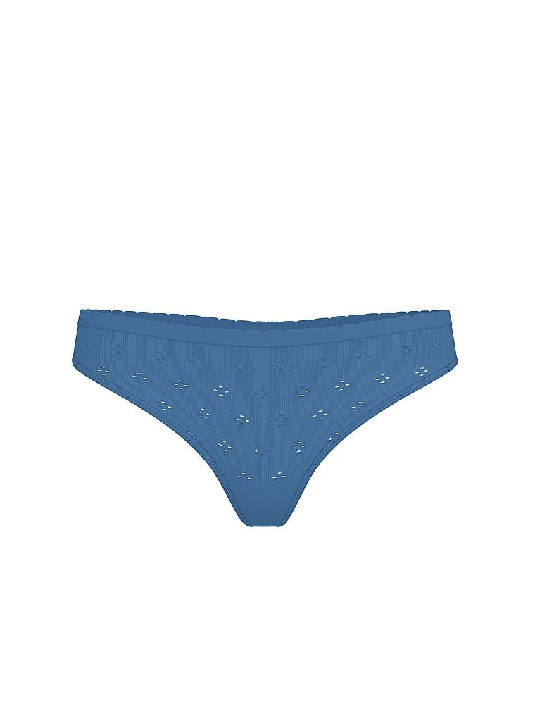 Stringi Seamless Eyelet. Produkt ma kolor niebieski i pochodzi z kolekcji Seamless. 