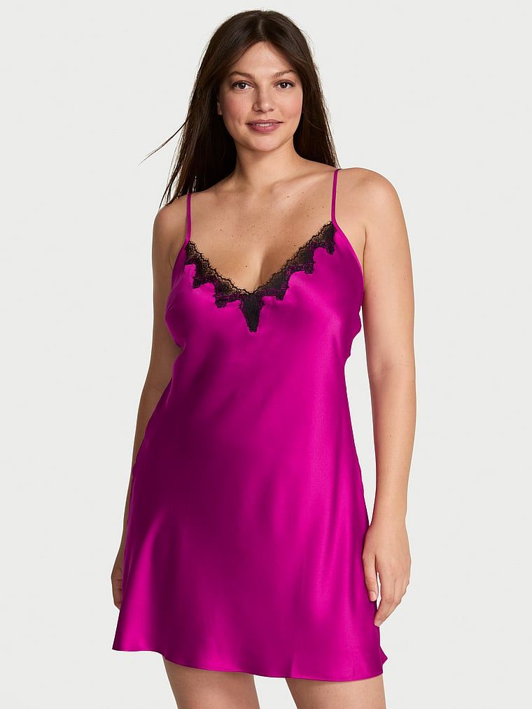 Very Sexy Koszulka nocna satynowa Satin and Rose Slip