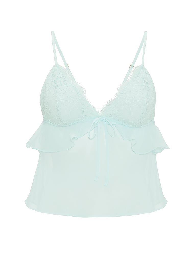 Top biustonoszowy Lace and Chiffon. Produkt ma kolor niebieski i pochodzi z kolekcji Dream Angels. 