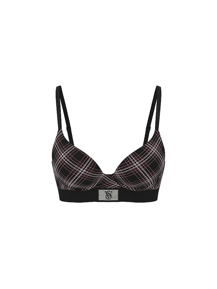 Biustonosz lekko usztywniany Shine Patch Velvet Demi. Produkt jest wzorzysty i pochodzi z kolekcji T-shirt. 