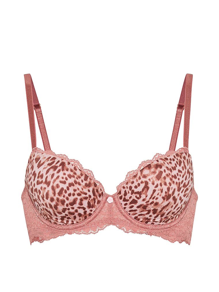 Biustonosz lekko usztywniany z koronką Lace Demi. Produkt jest wzorzysty i pochodzi z kolekcji Dream Angels. 