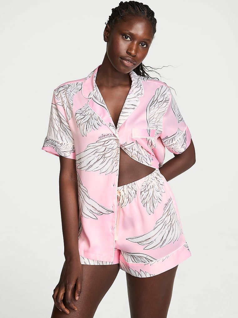 Victoria's Secret Piżama satynowa z szortami Signature