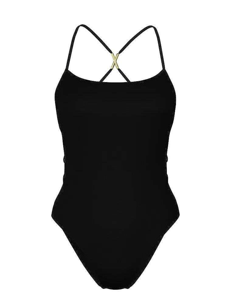 Strój kąpielowy jednoczęściowy Archives Sexy Straps Scoop. Produkt ma kolor wielobarwny i pochodzi z kolekcji Victoria's Secret Swim. 