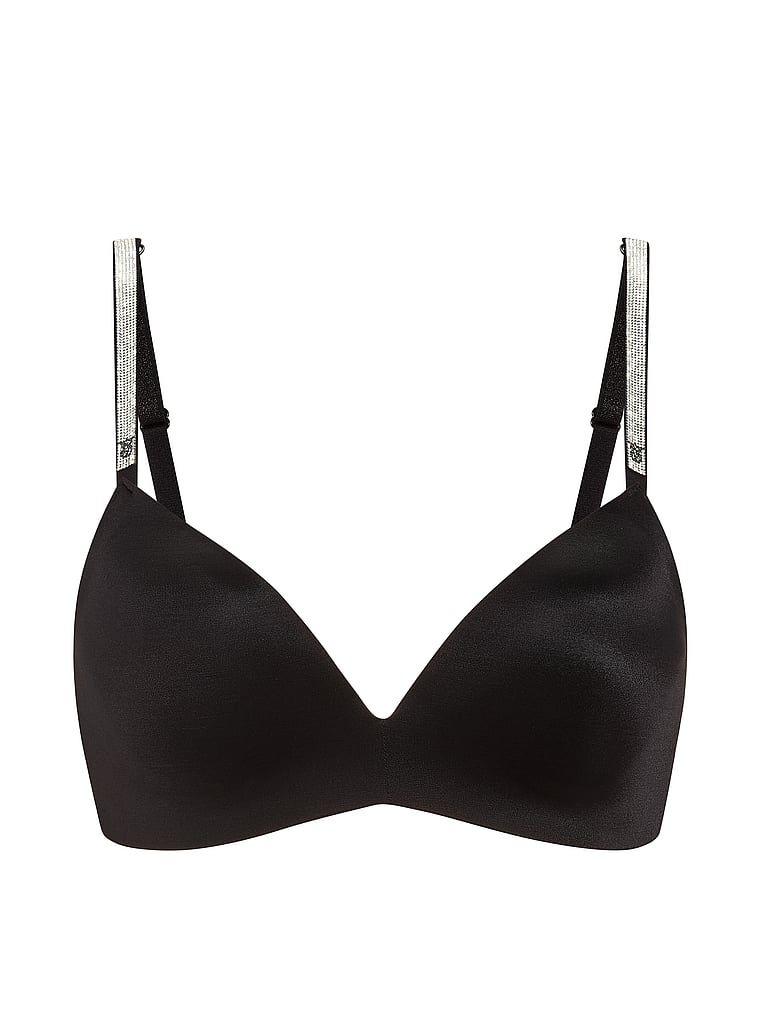 Biustonosz push-up bez fiszbin So Obsessed Shine Strap. Produkt ma kolor czarny i pochodzi z kolekcji Very Sexy. 