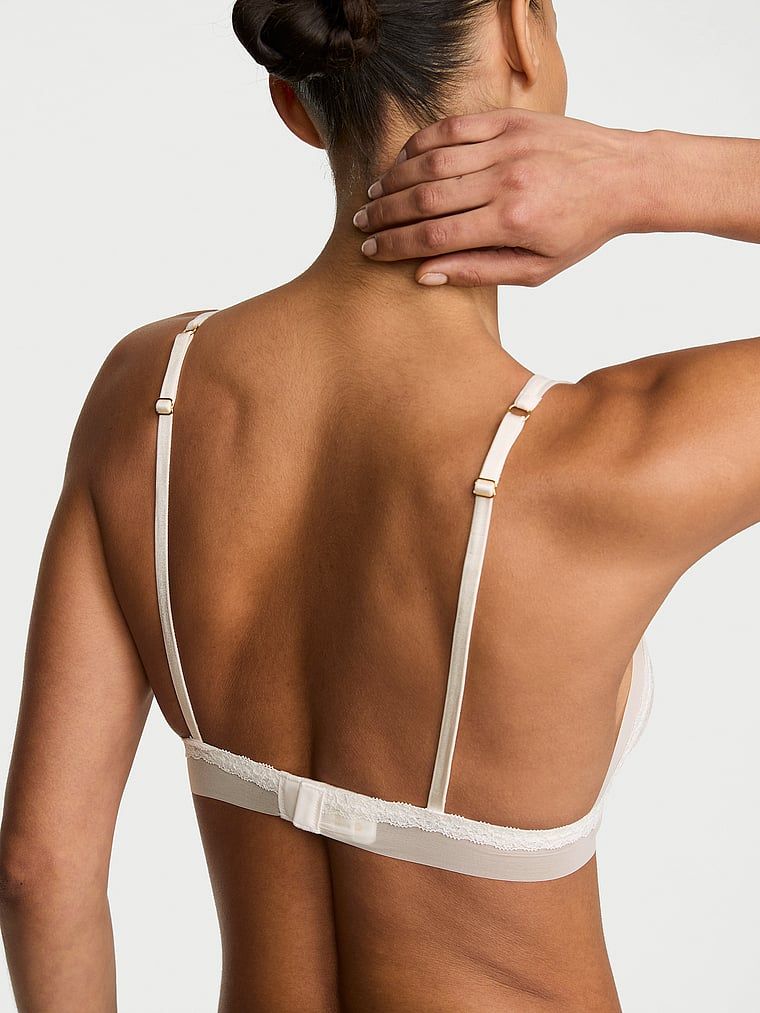 Biustonosz braletka z koronki i siateczki Lace Mesh. Produkt ma kolor biały i pochodzi z kolekcji Dream Angels. 