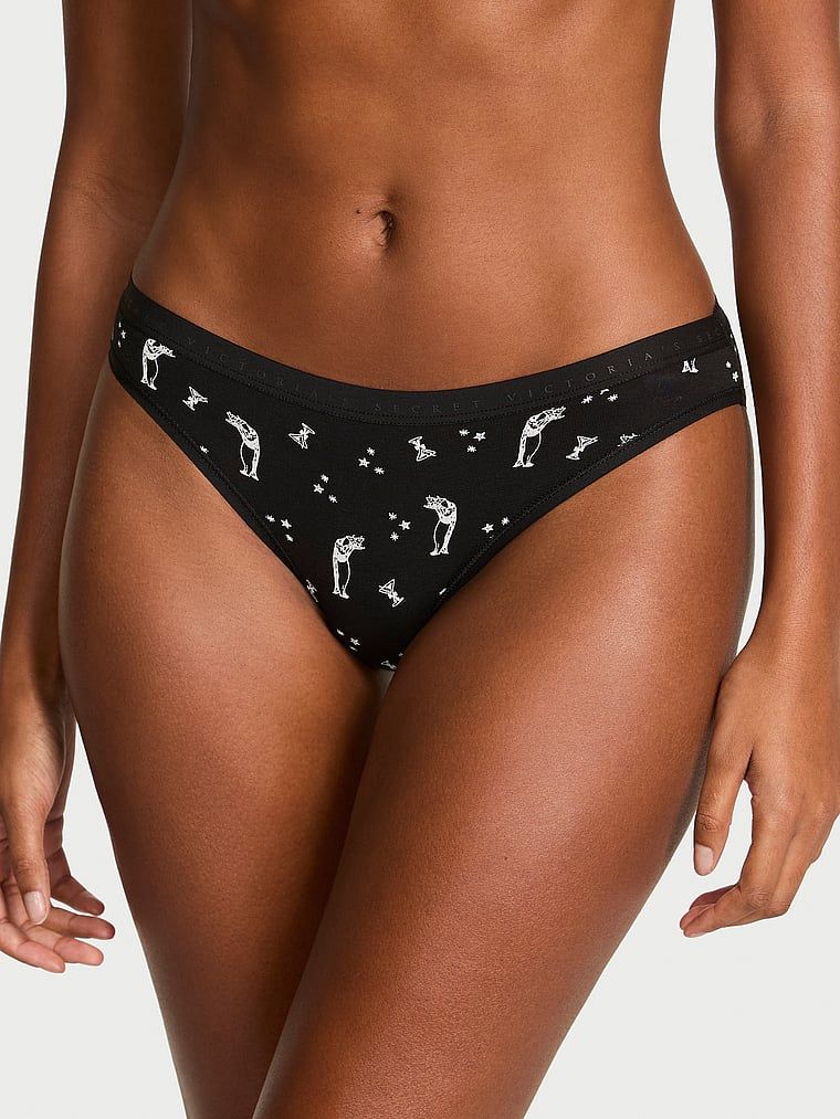 Majtki bawełniane Bikini. Produkt jest wzorzysty i pochodzi z kolekcji Victoria's Secret. 