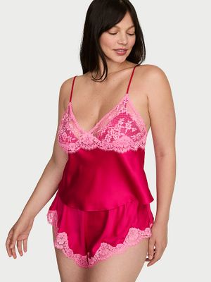 Dream Angels Zestaw satynowy do spania Lace-Trim