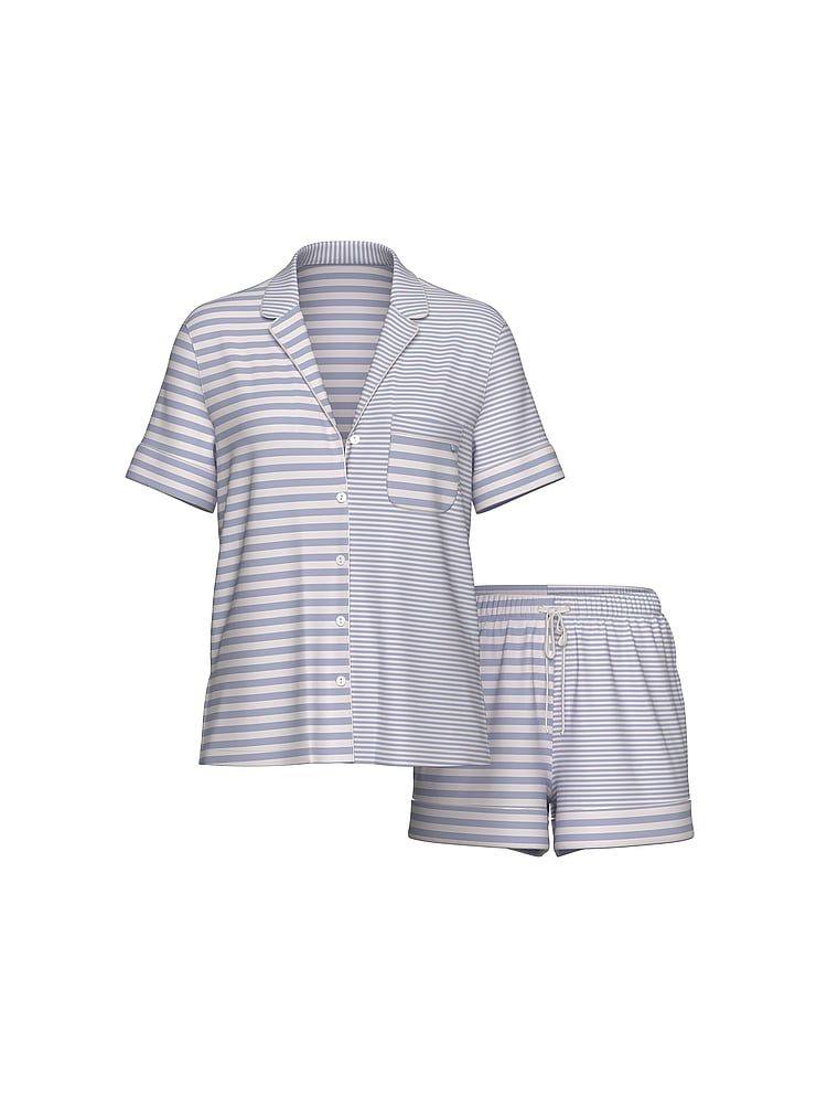Piżama z modalu z szortami SoSoft. Produkt jest wzorzysty i pochodzi z kolekcji Victoria's Secret. 