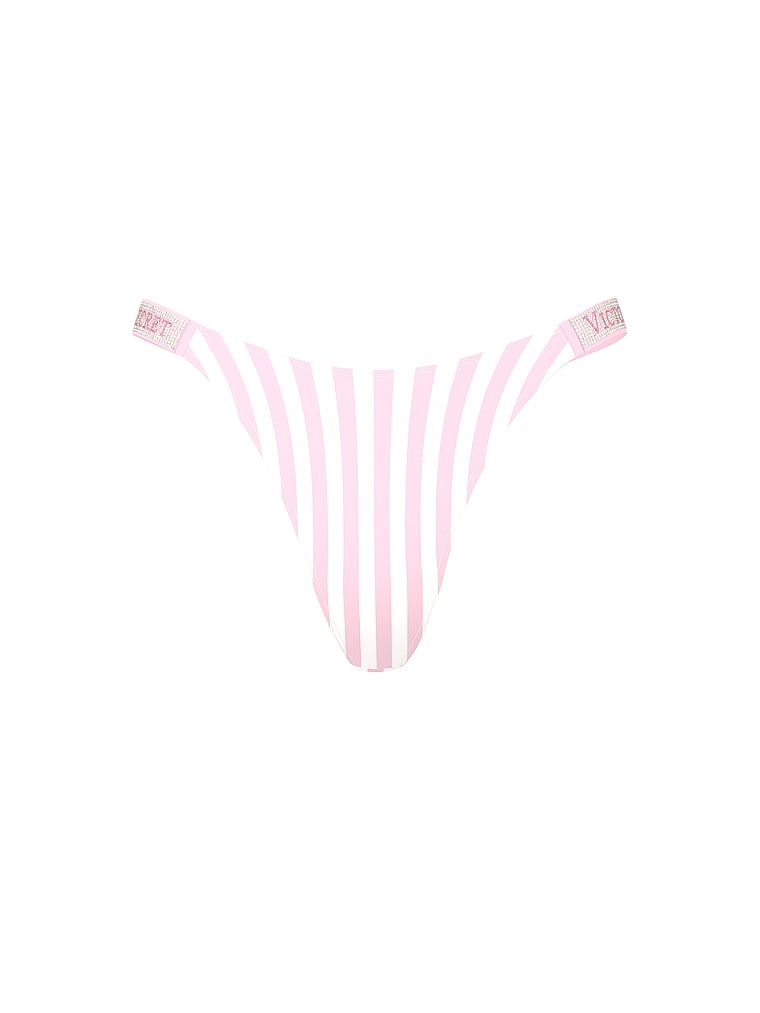 Stringi z błyszczącymi paskami Shine Strap. Produkt jest wzorzysty i pochodzi z kolekcji Very Sexy. 