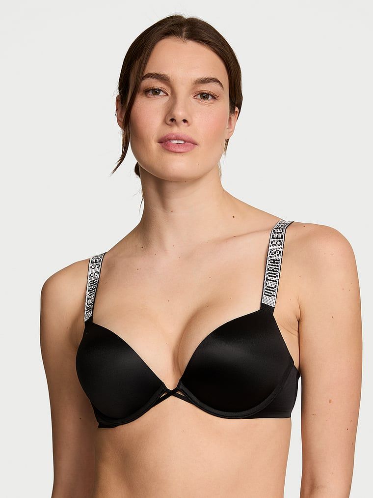 Very Sexy Biustonosz push-up powiększający o 2 rozmiary Bombshell Shine Strap