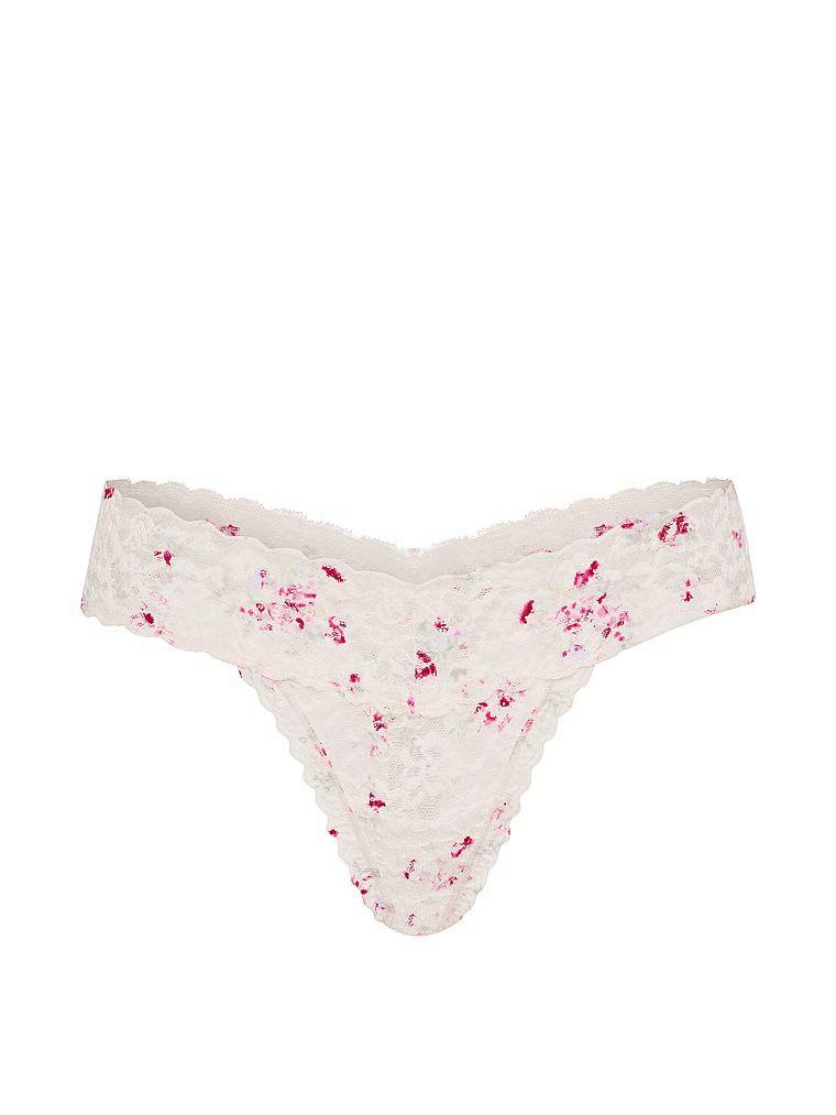 Stringi koronkowe Lace. Produkt ma wzór kwiatowy i pochodzi z kolekcji Lacie. 