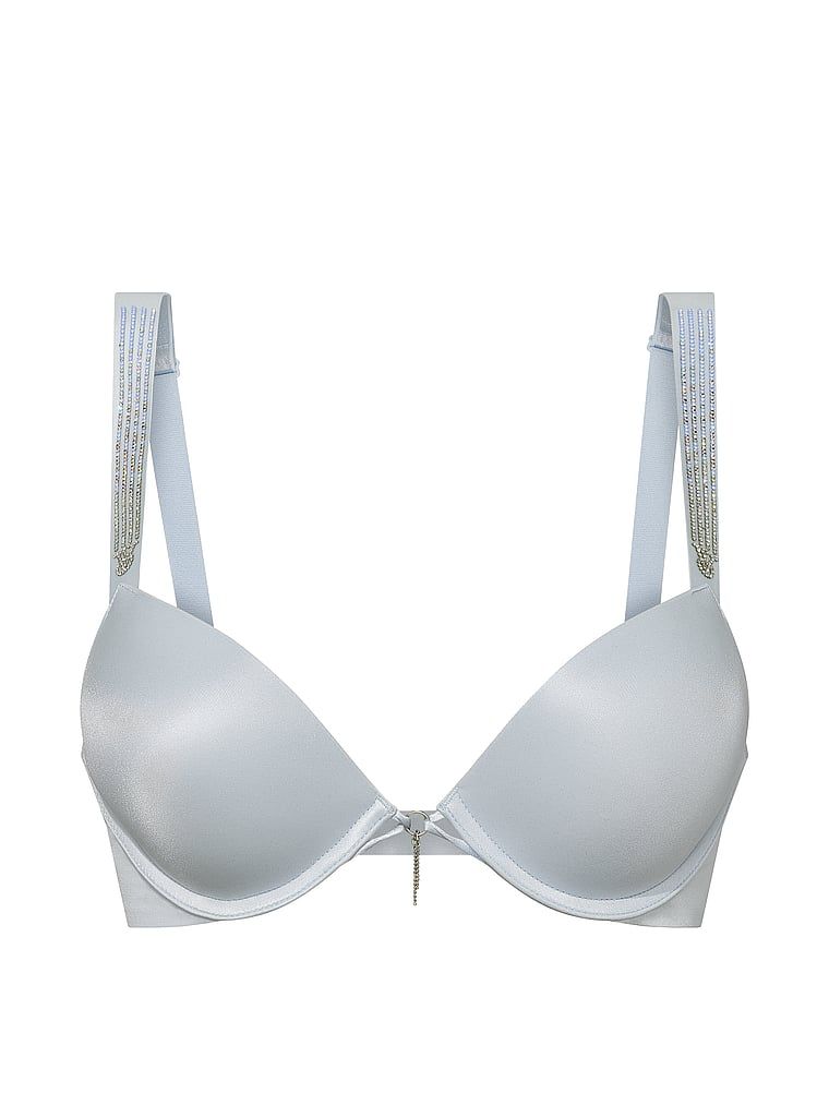 Biustonosz push-up powiększający o 2 rozmiary Bombshell Ombre Shine Strap. Produkt ma kolor niebieski i pochodzi z kolekcji Very Sexy. 