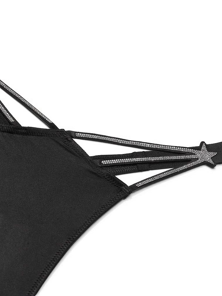 Stringi z wysoko wyciętymi nogawkami Starstruck Shine. Produkt ma kolor czarny i pochodzi z kolekcji Very Sexy. 