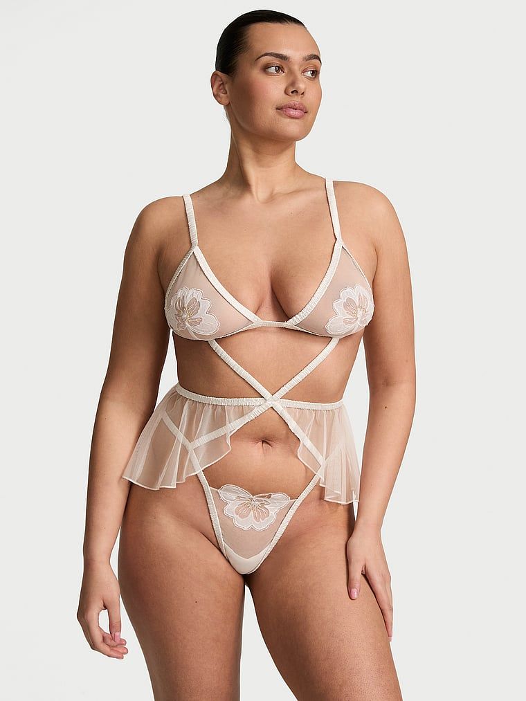 Very Sexy Body z falbanką dla panny młodej Peony Bridal