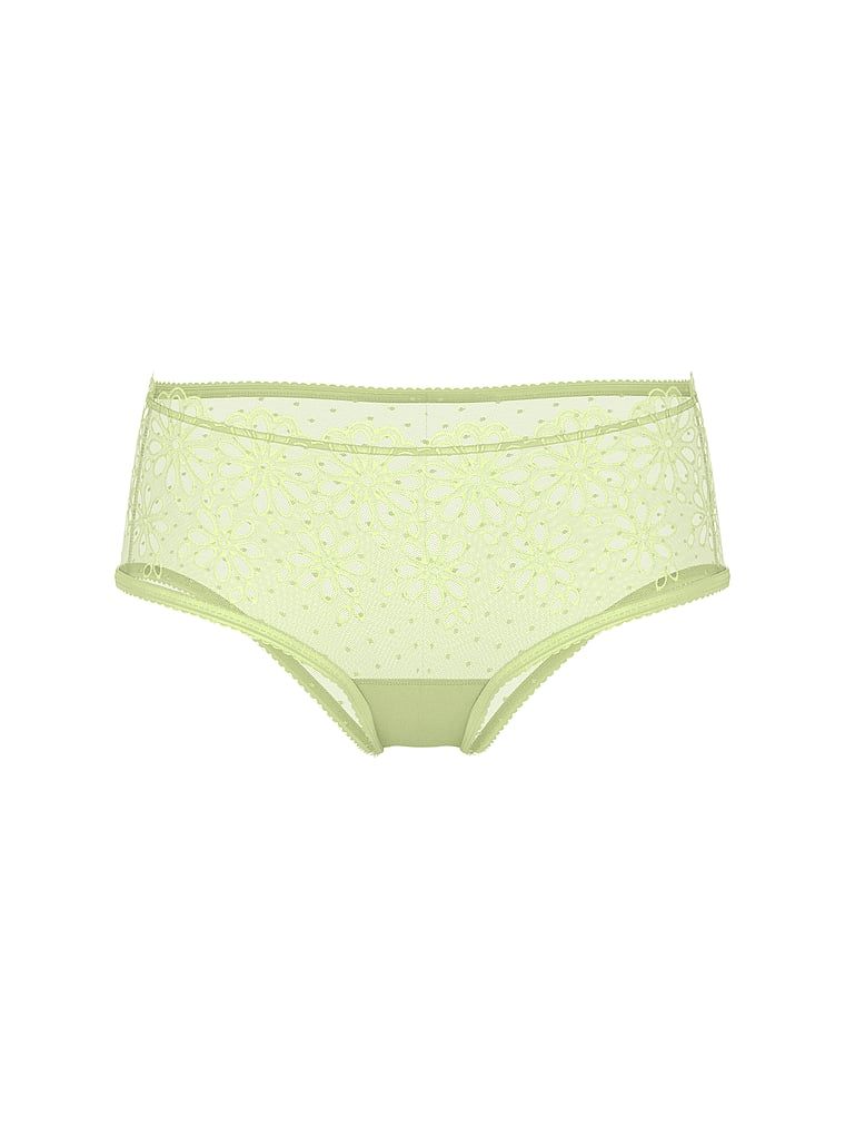 Majtki z siateczki Eyelet Mesh Cheeky. Produkt ma kolor zielony i pochodzi z kolekcji Lacie. 
