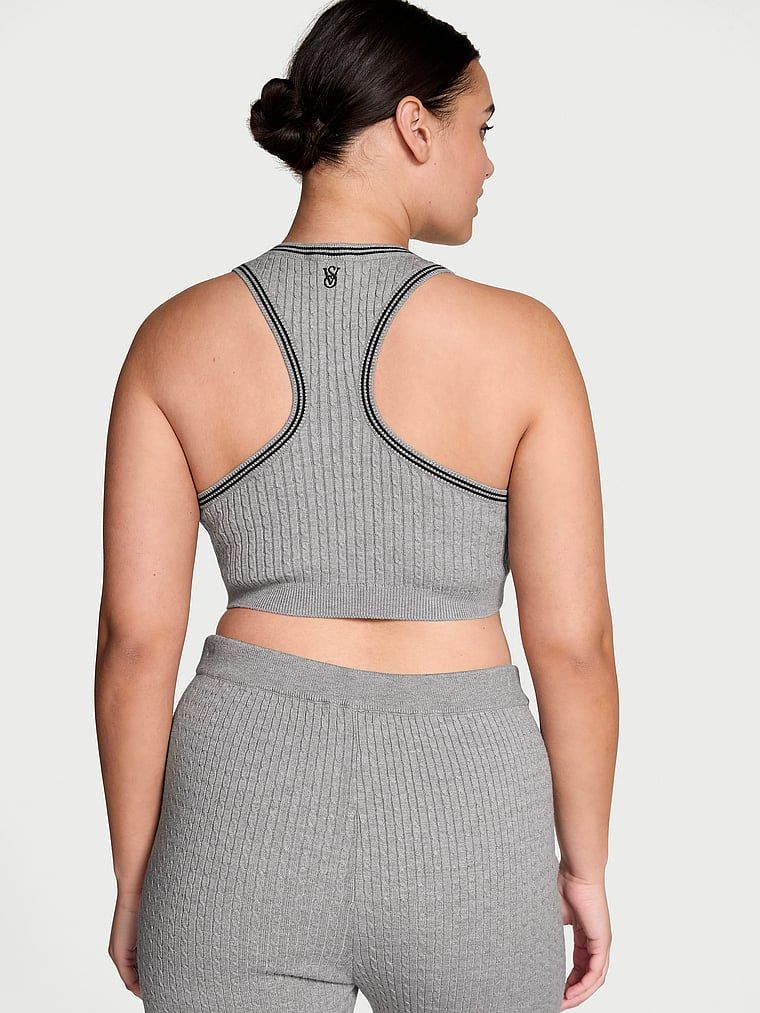 Victoria's Secret Biustonosz braletka top z dzianiny Luxe Cable-Knit