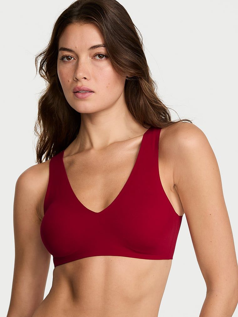 Biustonosz na co dzień i do spania SlumberBra. Produkt ma kolor czerwony i pochodzi z kolekcji Body by Victoria. 