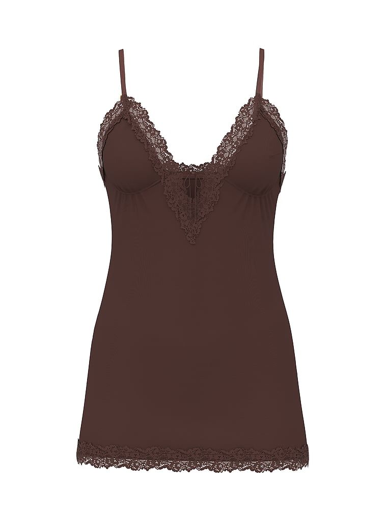 Koszula nocna z modalu SoSoft. Produkt ma kolor brązowy i pochodzi z kolekcji Victoria's Secret. 