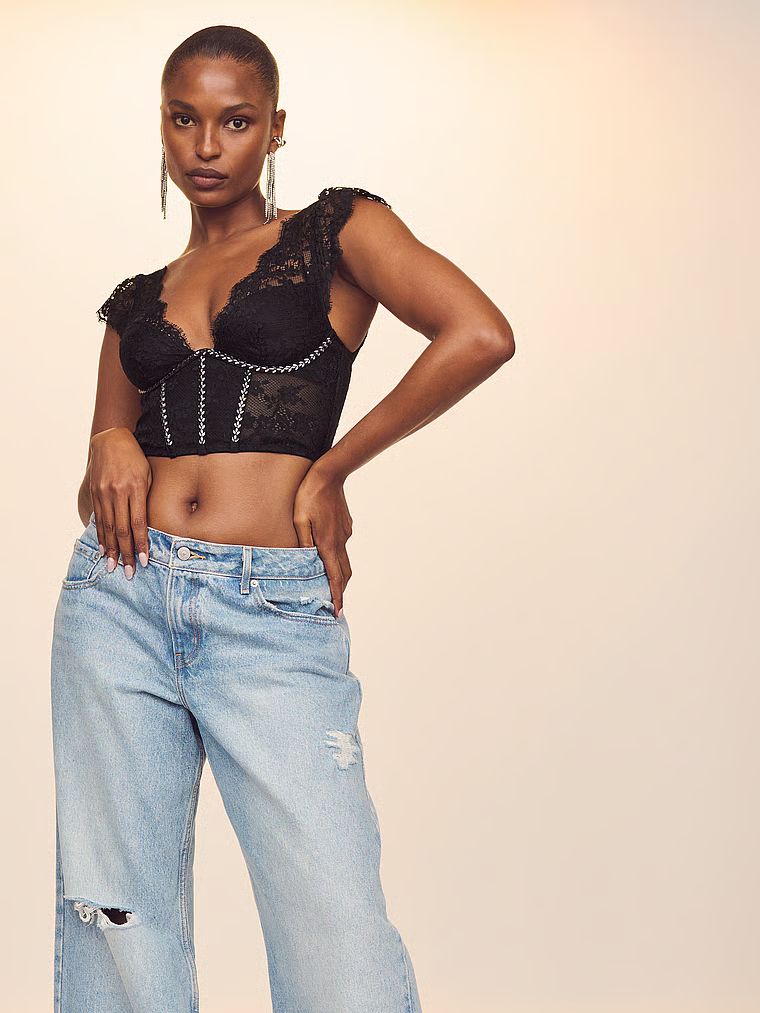 Dream Angels Top gorsetowy z minirękawkami Twinkle Lace