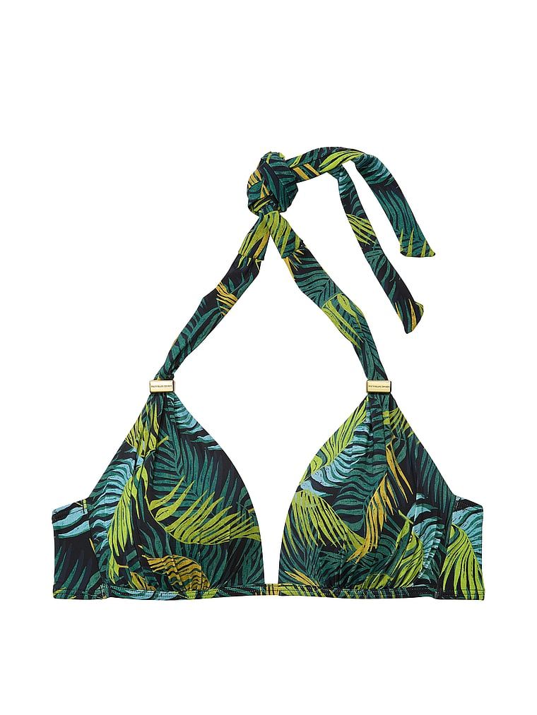 Góra od bikini z push-upem Essential Harlow. Produkt jest wzorzysty i pochodzi z kolekcji Victoria's Secret Swim. 