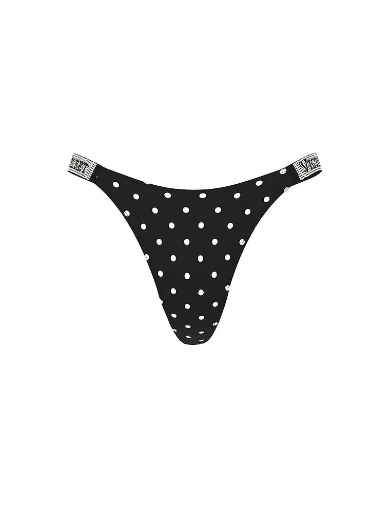 Stringi z błyszczącymi paskami Shine Strap. Produkt jest wzorzysty i pochodzi z kolekcji Very Sexy. 