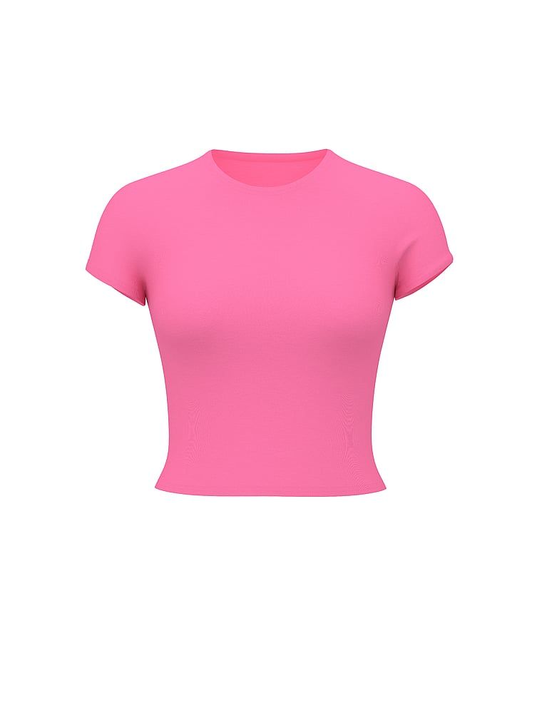 T-shirt z modalu do spania. Produkt ma kolor różowy i pochodzi z kolekcji Victoria's Secret. 