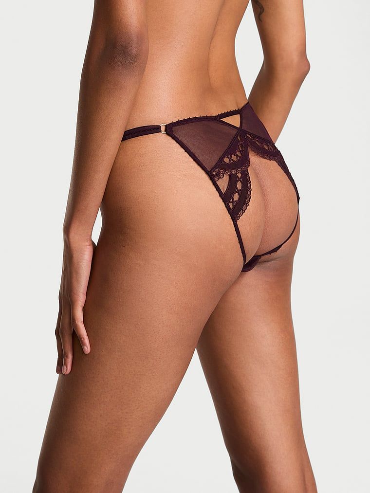 Majtki z otwartym tyłem Laces Out. Produkt jest wzorzysty i pochodzi z kolekcji Very Sexy. 
